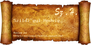 Szilágyi Hedvig névjegykártya